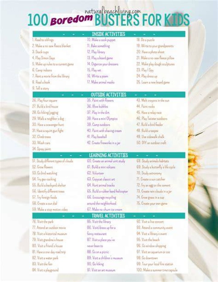 100+ Boredom Busters for Kids Deonna Wade