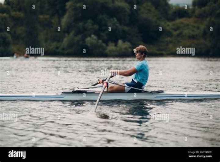 A man rowing a boat