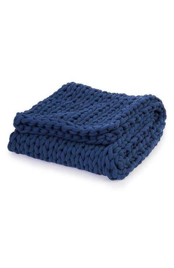 a navy bearaby weighted blanket, best gifts for adhd adults