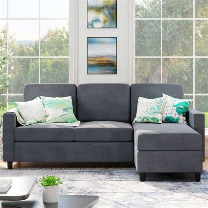 A picture of the couch Lacey Fletcher was found lifeless