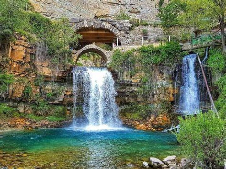 a waterfall in afqa lebanon