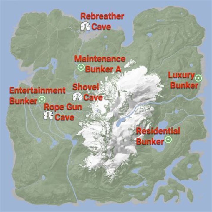 All bunker locations in Sons of the Forest Maintenance A location
