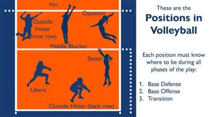 All volleyball positions
