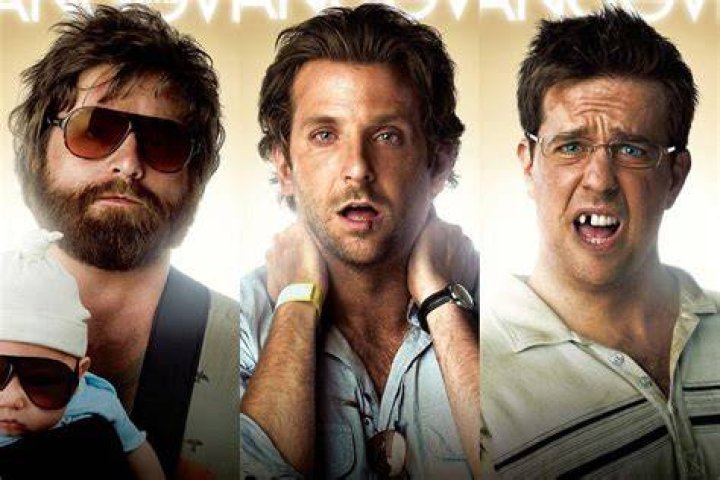 An image of Stu Phil and Alan looking nervous in The Hangover
