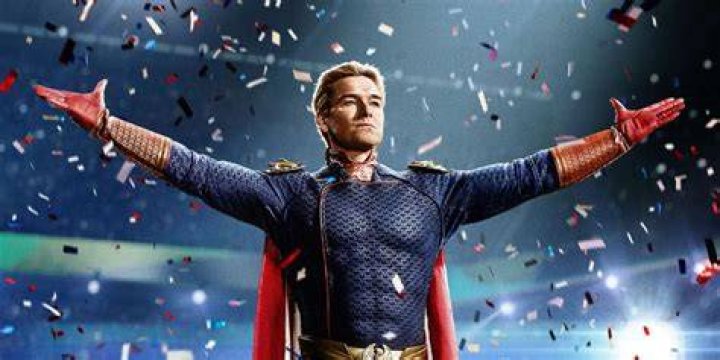 Antony Starr as Homelander and Dominique McElligott as Queen Maeve in The Boys