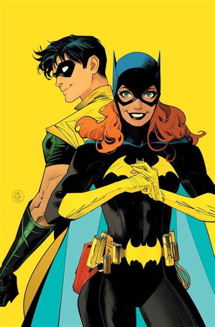 Batman, Robin, and Barbara Gordon on a comic cover.
