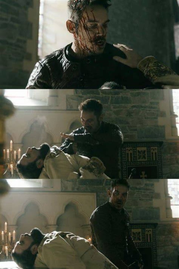 Bishop Heahmund kills Lord Cuthred in Vikings