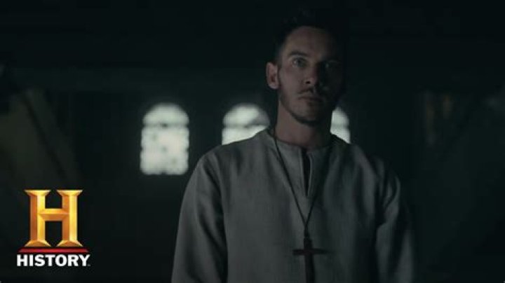 Bishop Heahmund prays at King Ecbert's grave in Vikings