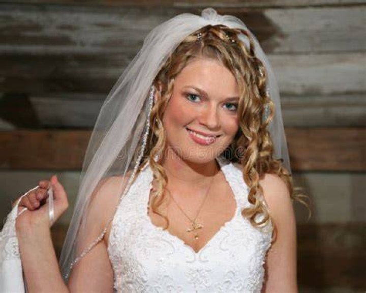 Bride Holding Train of Her Dress Stock Photo Image of shoulder, love