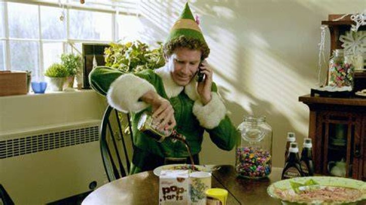 Buddy the Elf making a meal in Elf