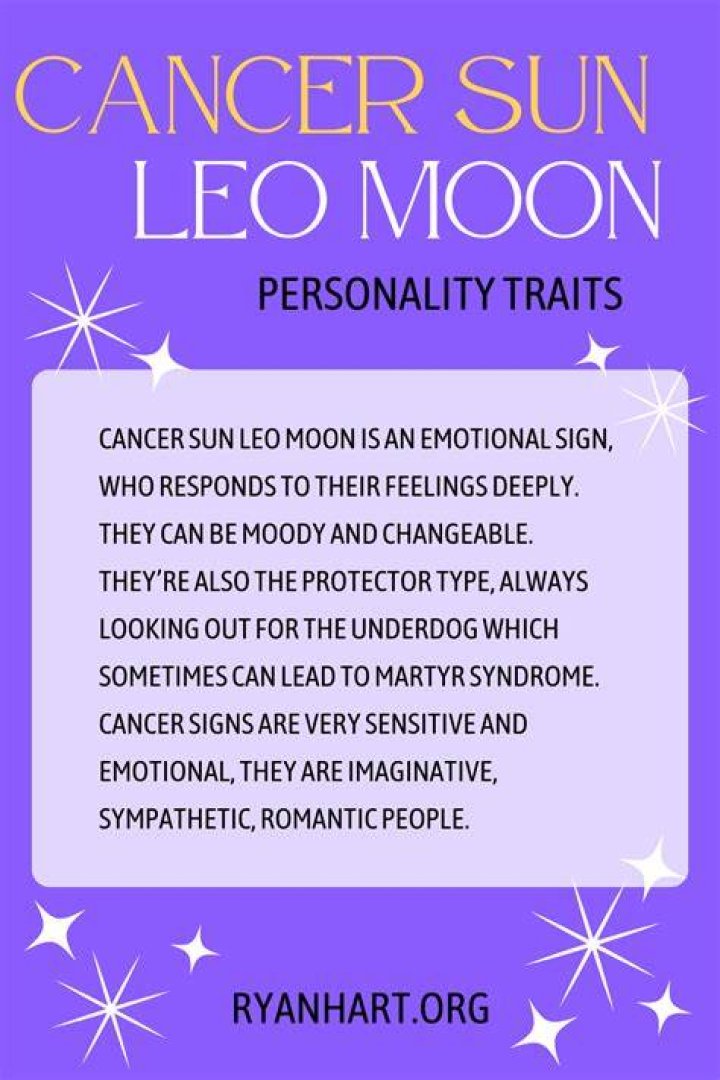 Cancer Sun Leo Moon Emotional Royalty Strikes Again Sacred Joanne