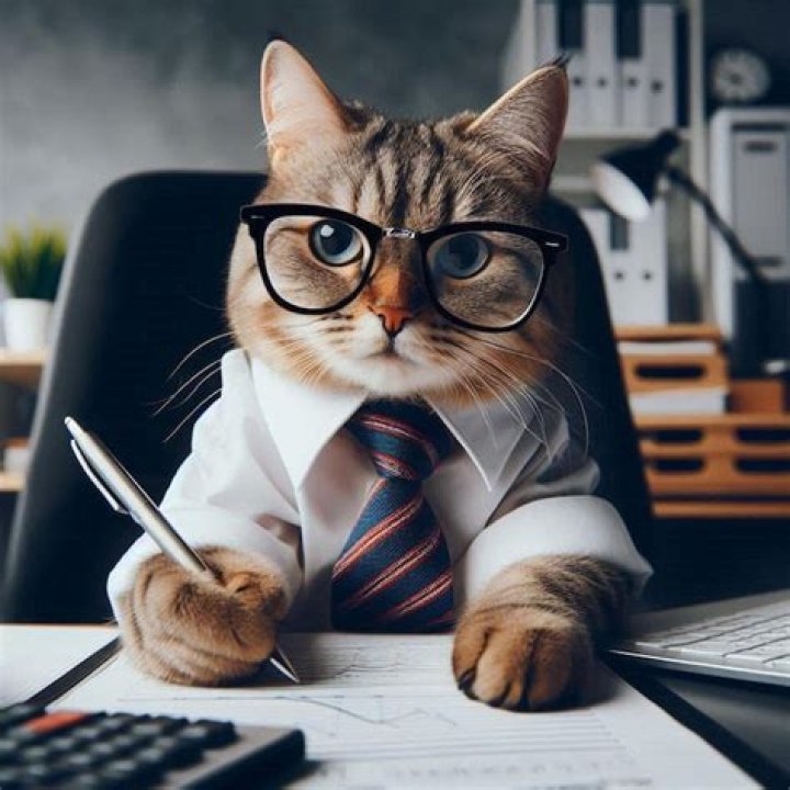 cat in office