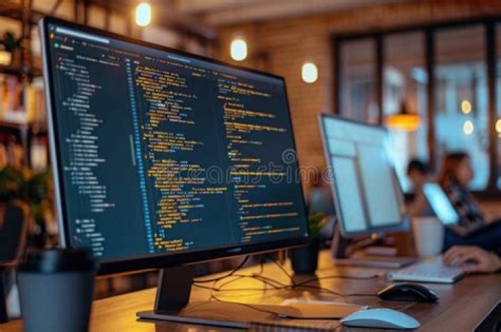 coding on computer screen