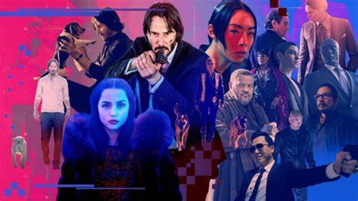 Collage of John Wick and his dogs