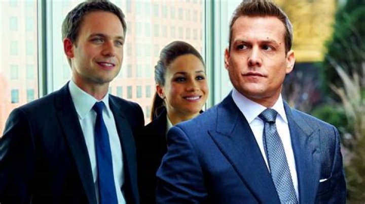 Custon image of Mike and Rachel together and Harvey looking to the side in Suits