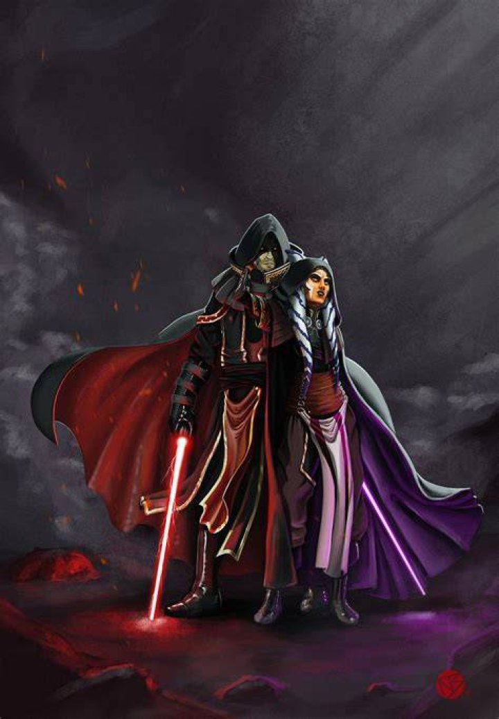Darth Vader with Ahsoka lightsaber The Clone Wars season 7 finale
