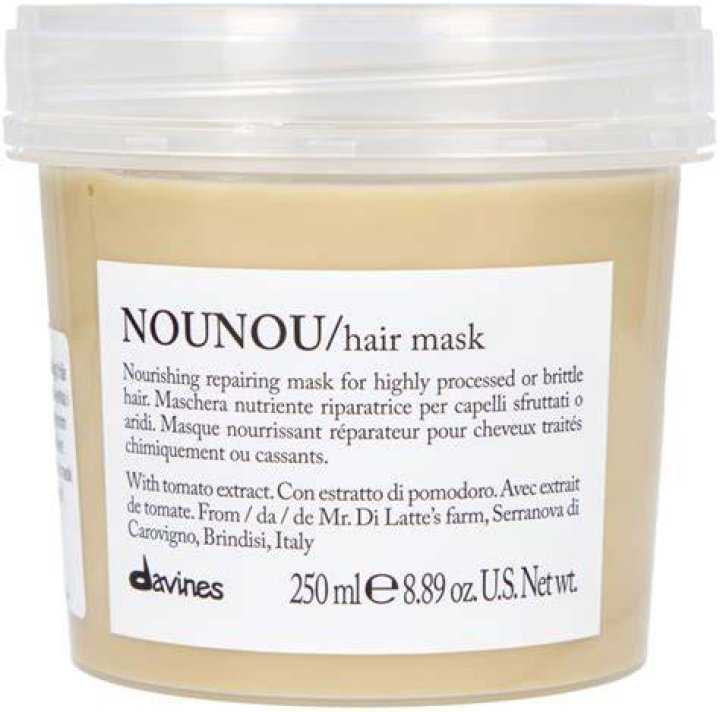 davines nounou hair mask, brightening hair sprays