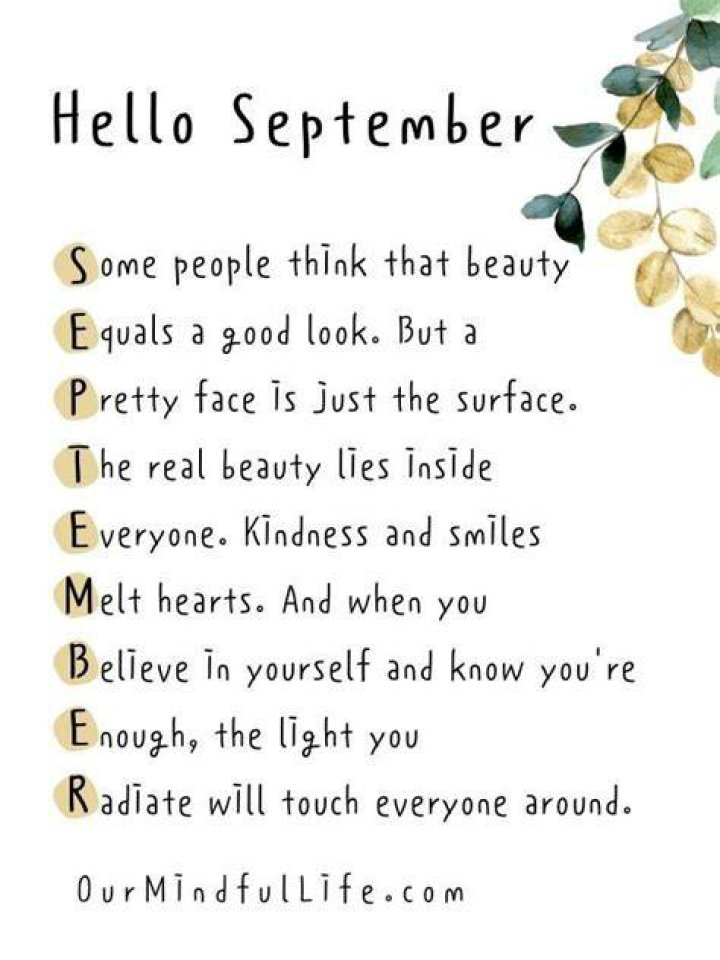 dear september wise words