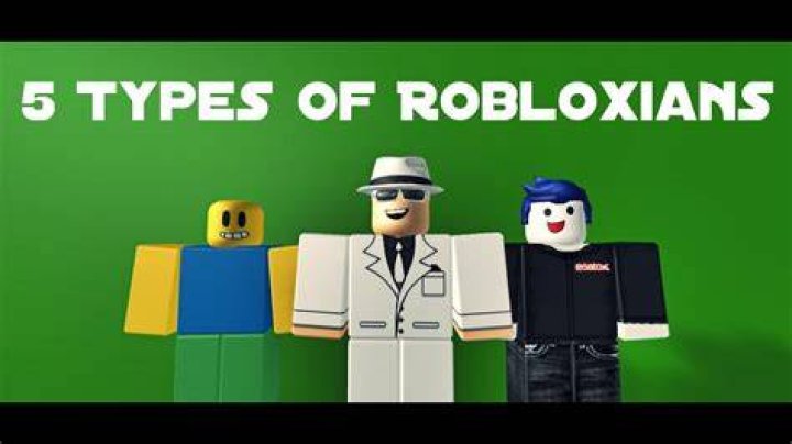 different types of Robloxians on blue background