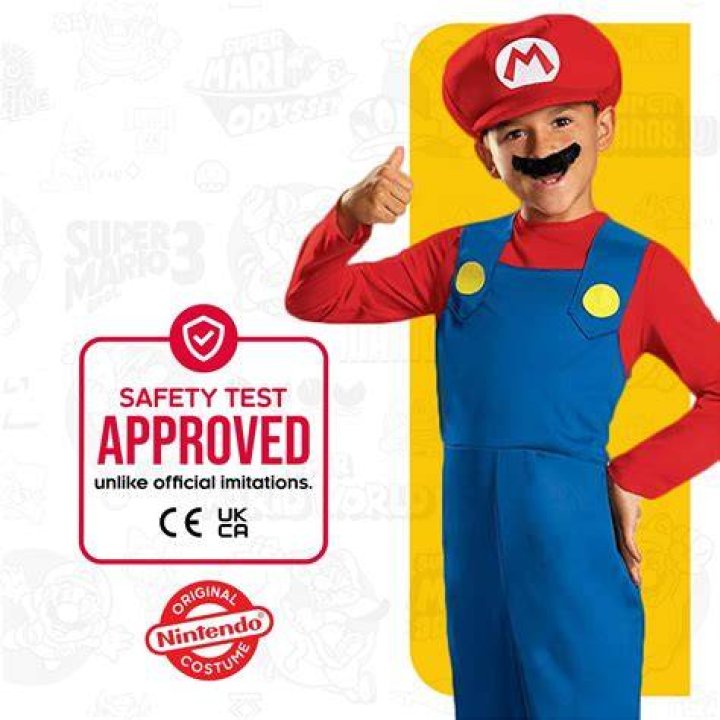 Disguise Nintendo Super Mario Brothers Princess Peach Girls Toddler