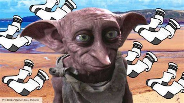 Dobby gets a sock in Harry Potter