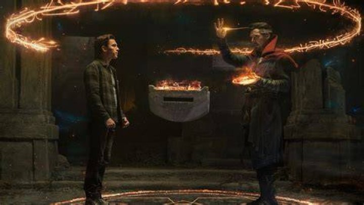 Doctor Strange stopping Peter in Spider-Man: No Way Home