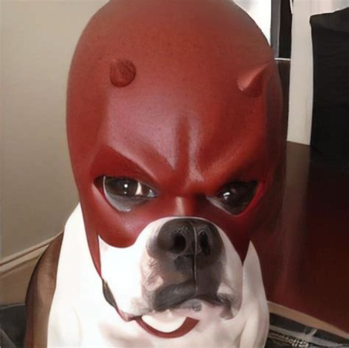 dog with daredevil mask meme v.2 no watermark for tiktok YouTube