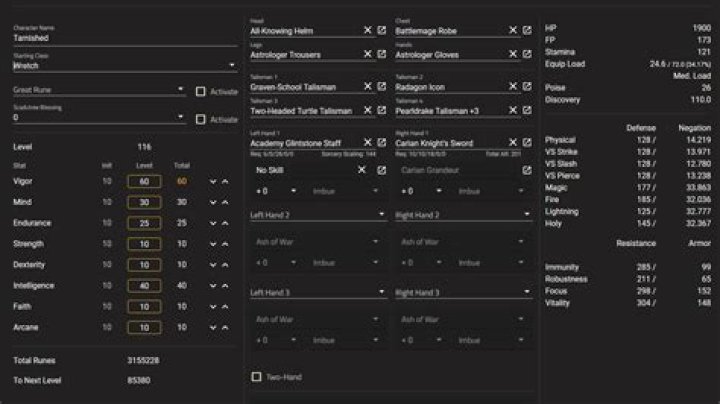 Elden Ring Build Calculator