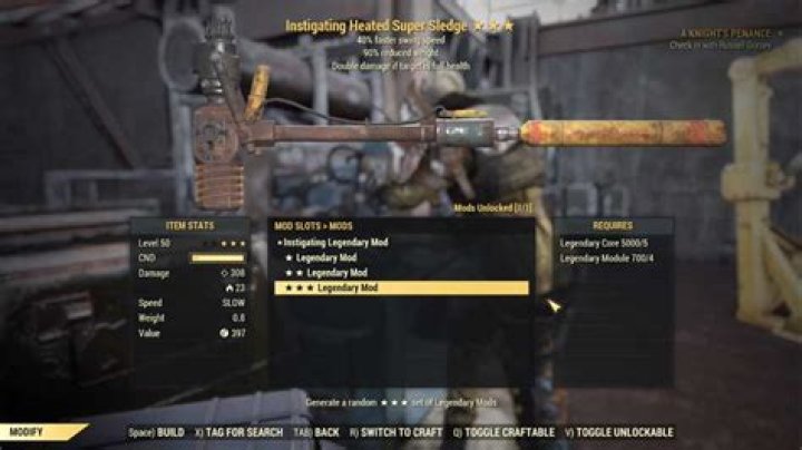 Fallout 76 Legendary Cores