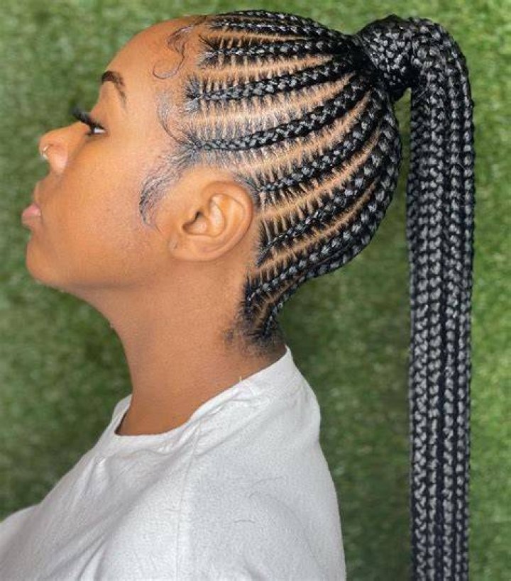 Feedin ponytail Feed in ponytail, Small feed in braids, Medium box