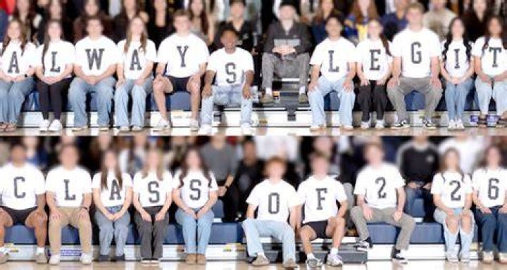 Five students spelling out Seoul with lights in the air