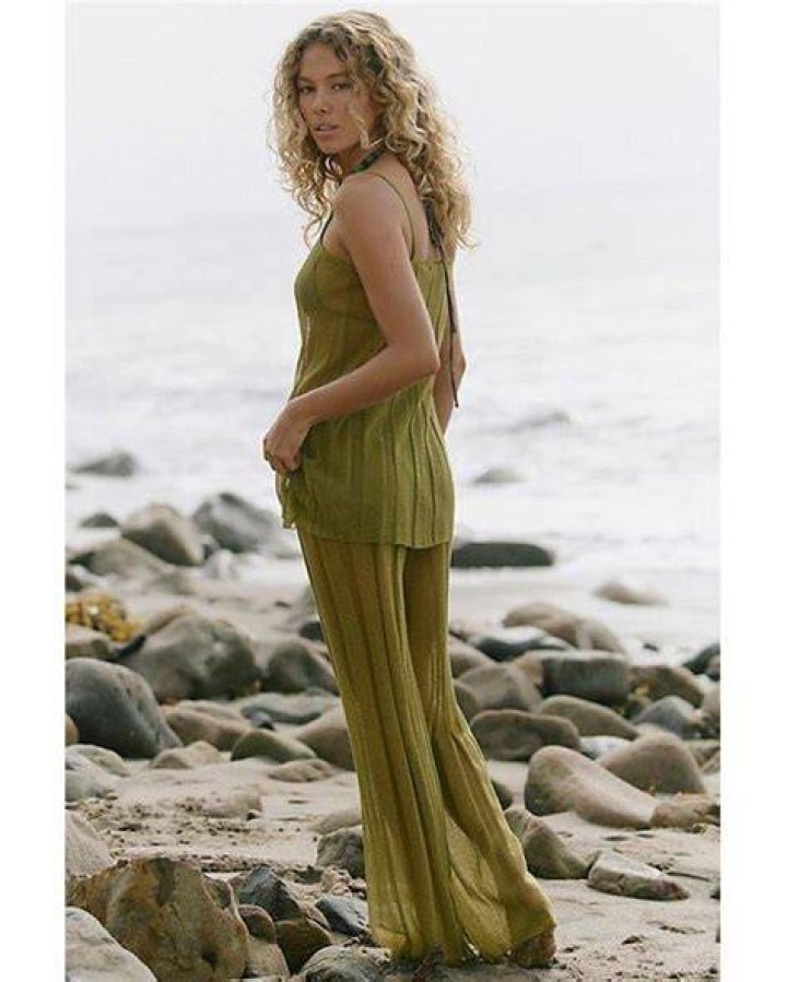 free people green sweater set