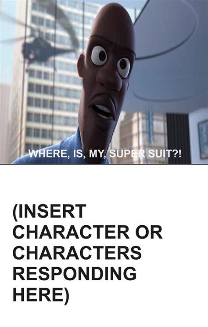 Frozone asking where his super suit is in The Incredibles