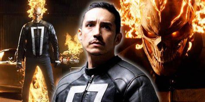 Gabriel Luna as Ghost Rider in Agents of SHIELD and Ryan Gosling who is interested in playing him in the MCU
