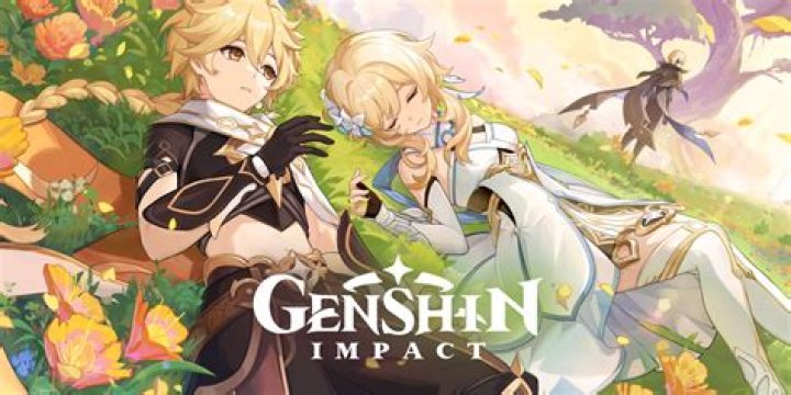 Genshin Impact's Neuvillete looks at the viewer's direction seriously while surrounded by Hydro elements.