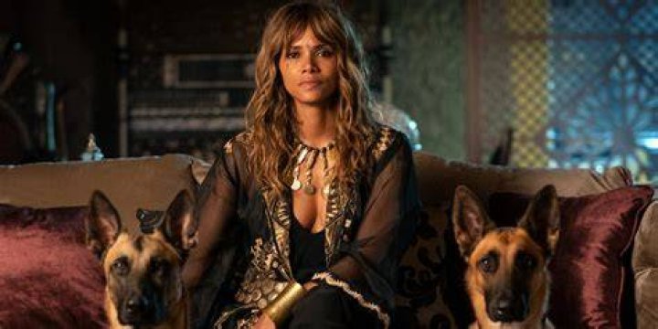 Halle Berry as Sofia walking her dogs in John Wick Chapter 3