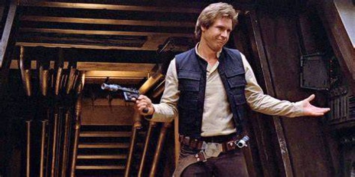Han Solo shrugging in Star Wars