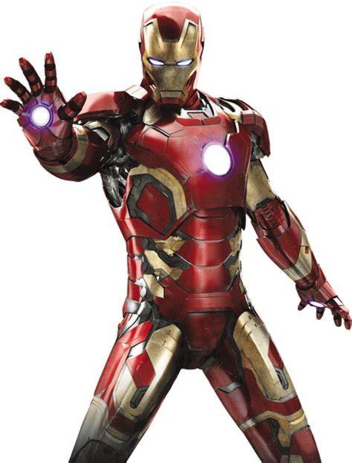 Iron Man standing in a fire.