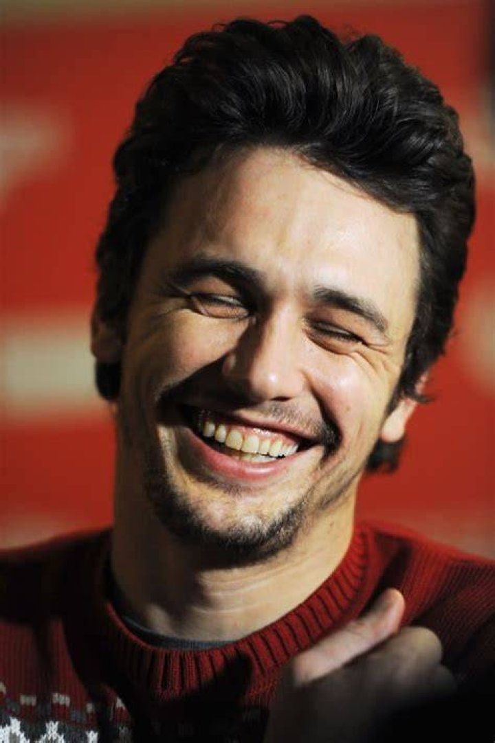 James Franco has a smile from ear to ear, whats that about? Present