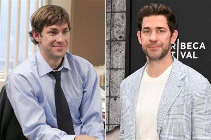 John Krasinski as Jim on the phone with his feet up on the desk in The Office