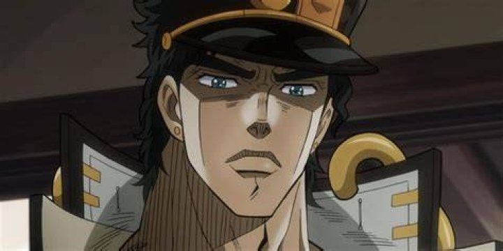 Jotaro stares menacingly in Jojos Bizarre Adventure