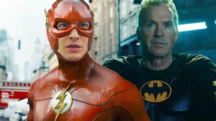 Keatons Batman and Millers Barry Allen in The Flash movie