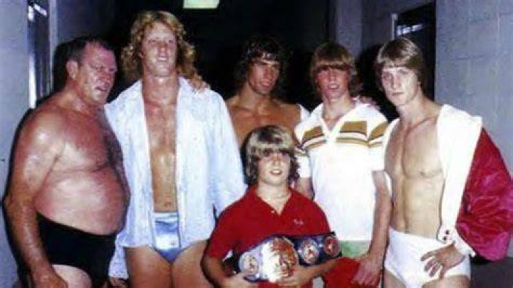Kevin Von Erich with his family