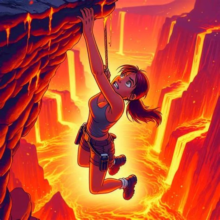 Lara on ledge in Lara Croft Go