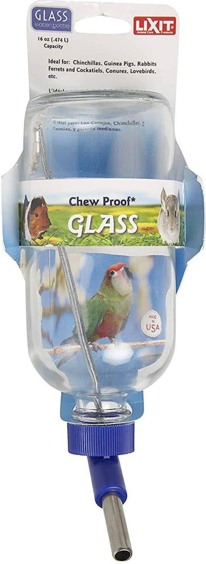 Lixit Chew Proof Glass Small Animal Bottle