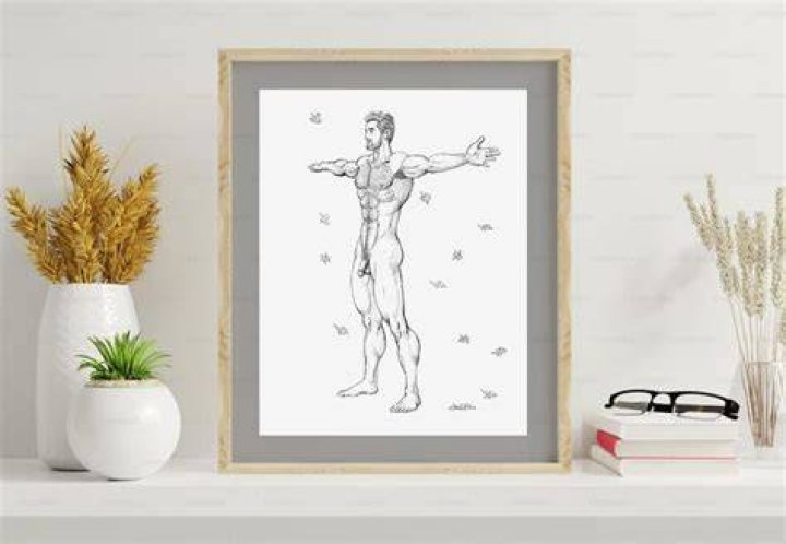 Male Nude Pencil Drawing Etsy Australia