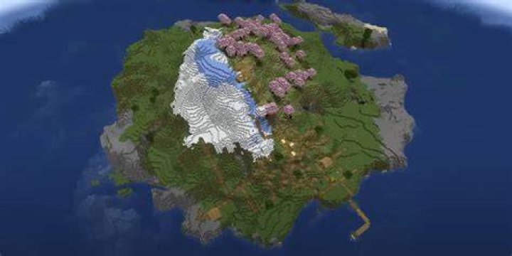 Minecraft Cherry Blossom Island Seed