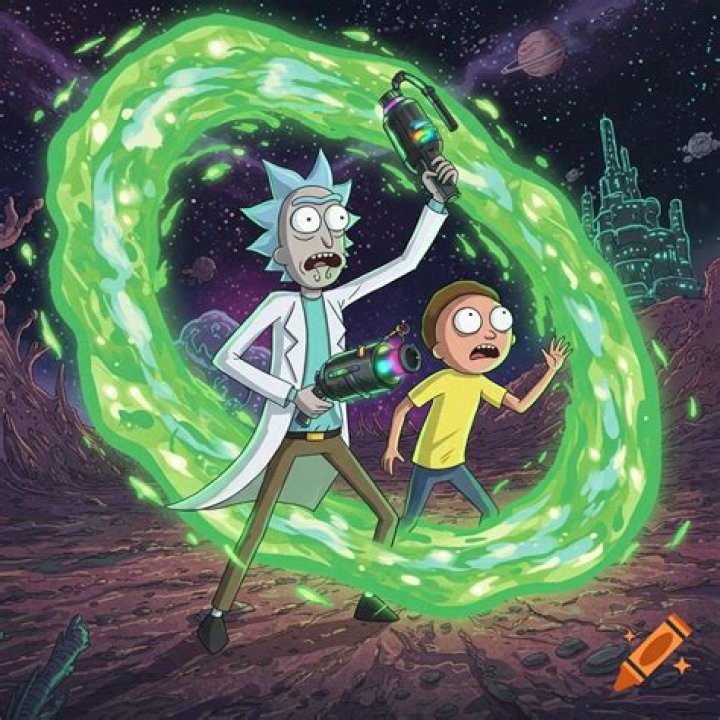 Morty holding a Pok&eacute;ball and his Gengar floating behind