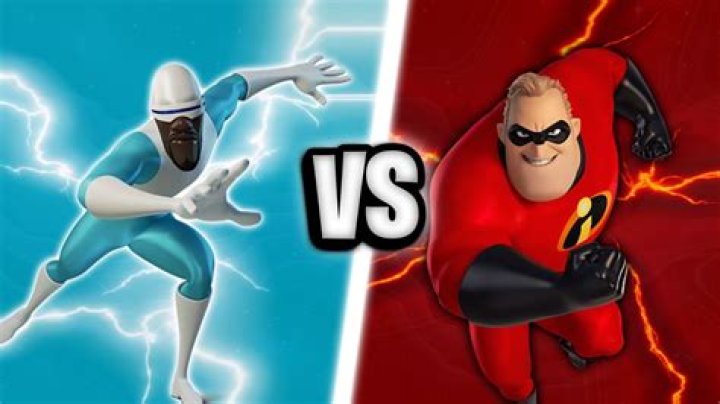Mr Incredible and Frozone underneath the robot in The Incredibles