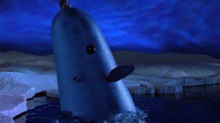 Mr. Narwhal waving goodbye to Buddy in Elf